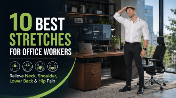 10 Best Stretches for Office Workers to Relieve Neck, Shoulder, Lower Back, and Hip Pain