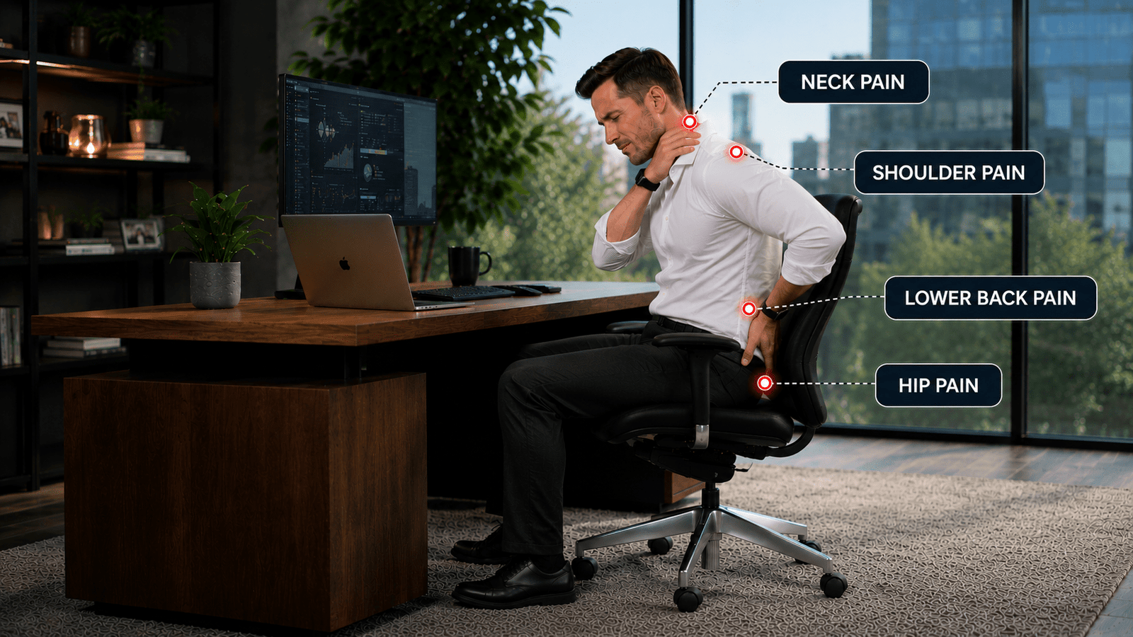 10 Best Stretches for Office Workers to Relieve Neck, Shoulder, Lower Back, and Hip Pain