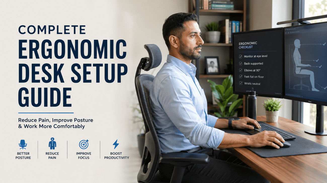 Complete Ergonomic Desk Setup Guide for Better Health (1)