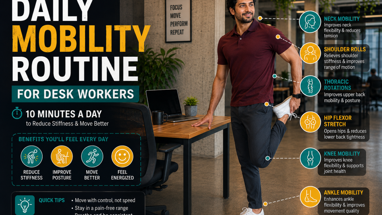 Daily Mobility Routine for Desk Workers 10 Minutes a Day to Reduce Stiffness and Move Better (17)