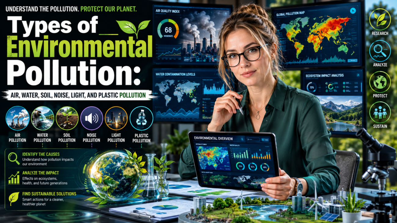 Types of Environmental Pollution Air, Water, Soil, Noise, Light, and Plastic Pollution (1)
