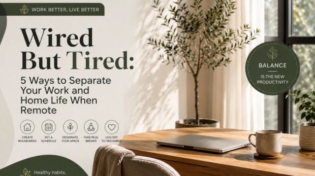 Wired But Tired 5 Ways to Separate Your Work and Home Life When Remote (1)