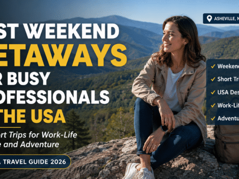 Best weekend getaways for busy professionals in the USA enjoying work life balance travel