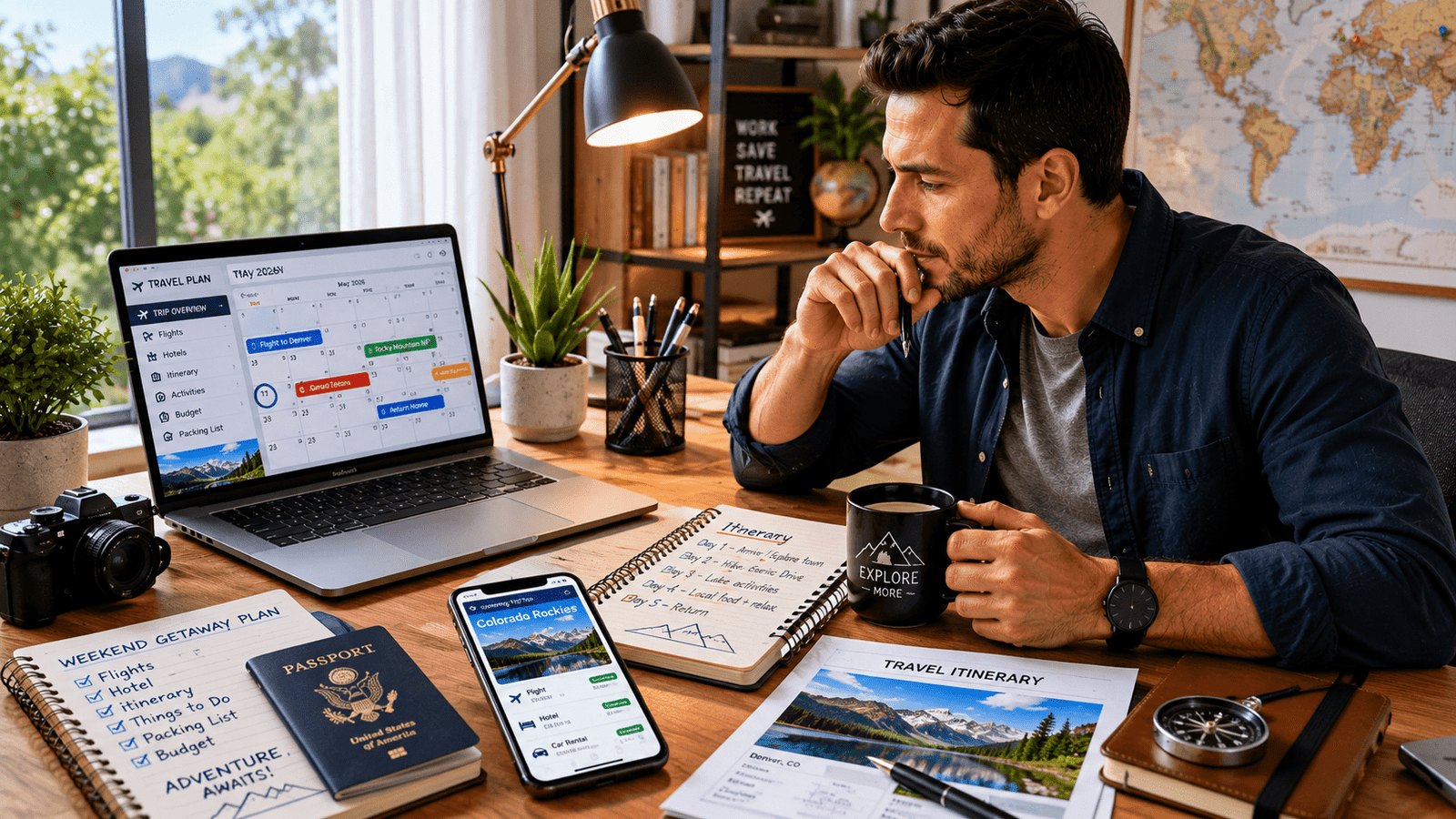 Stress free travel planning process for busy professionals