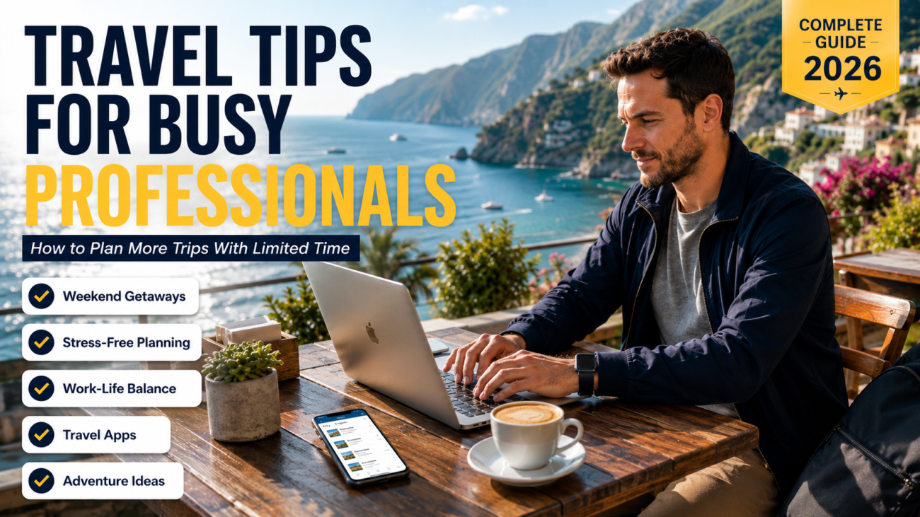 Travel tips for busy professionals balancing work responsibilities and travel adventures